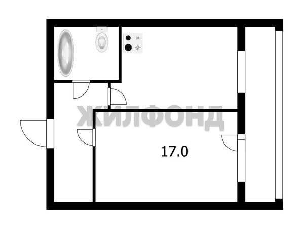 
  Продается 2-комн. квартира 41 м². Фото 9.