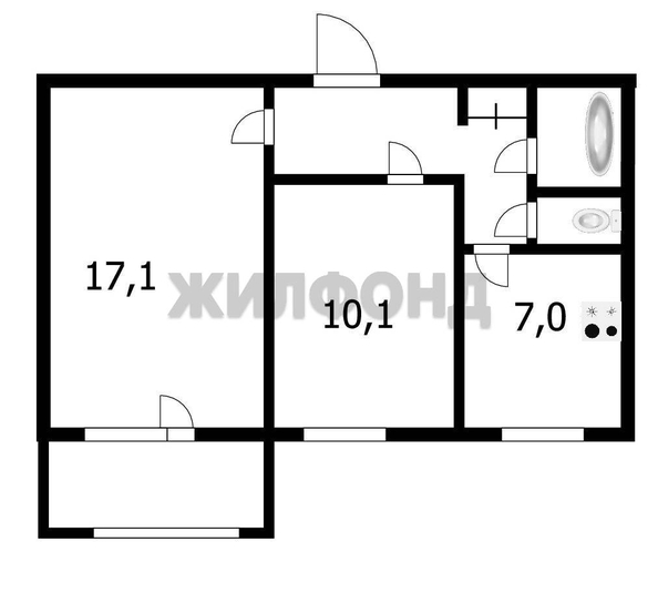 
  Продается 2-комн. квартира 43 м². Фото 20.