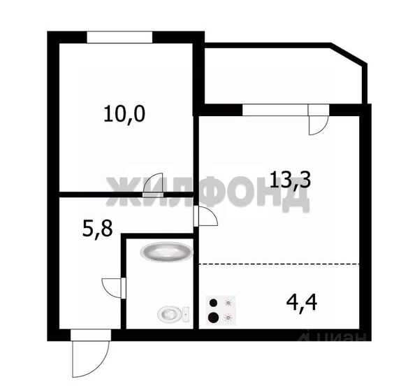 
  Продается 2-комн. квартира 36.6 м². Фото 7.