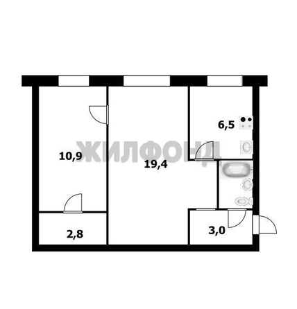 
  Продается 2-комн. квартира 45.5 м². Фото 2.