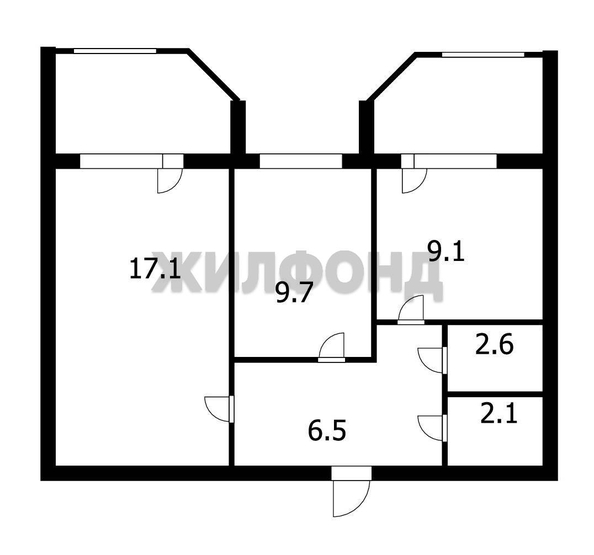 
  Продается 2-комн. квартира 53.3 м². Фото 37.