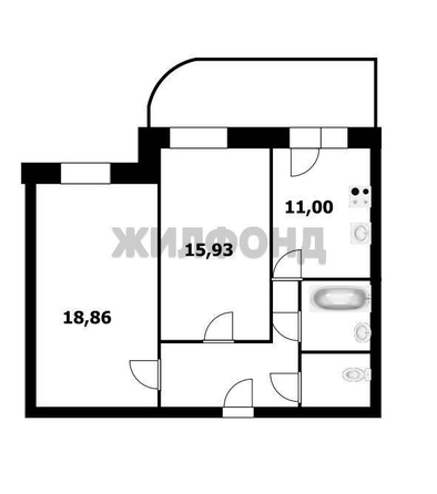 
  Продается 2-комн. квартира 55.6 м², в ЖК Ельцовский, 1-2 б/с. Фото 16.