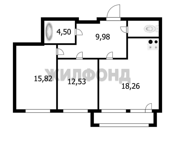 
  Продается 3-комн. квартира 72 м², в ЖК Бирюзовая жемчужина-2. Фото 1.