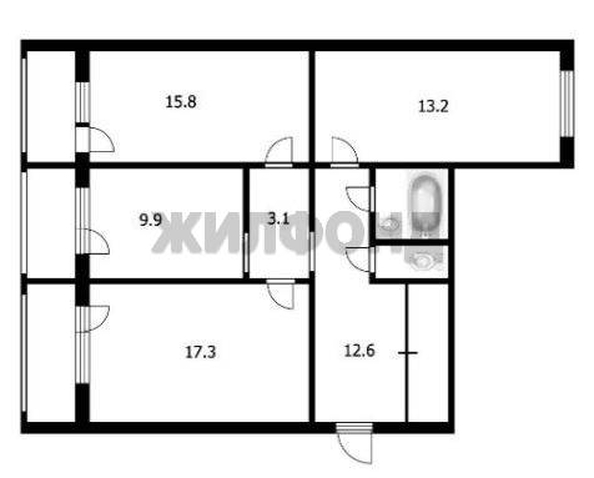 
  Продается 3-комн. квартира 72.9 м². Фото 23.