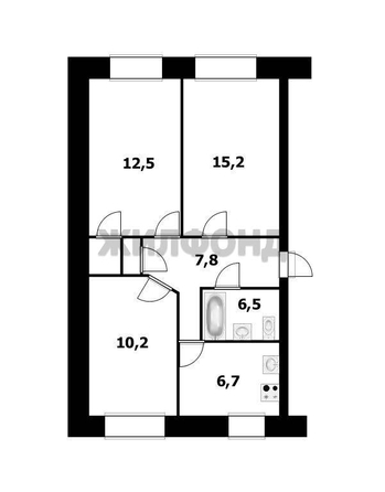 
  Продается 3-комн. квартира 57.5 м². Фото 11.