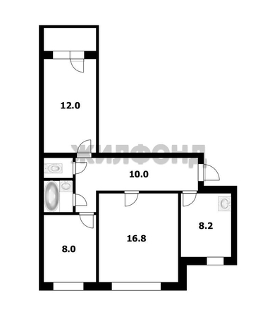 
  Продается 3-комн. квартира 58.9 м². Фото 32.