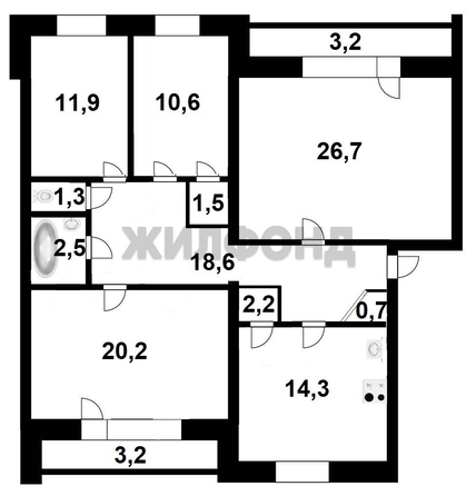 
  Продается 4-комн. квартира 110.5 м². Фото 20.