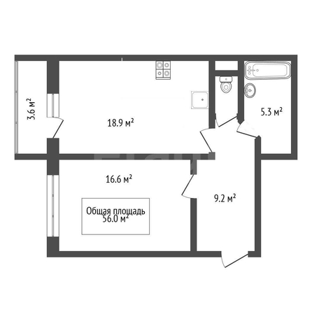
  Продается 2-комн. квартира 56 м², в ЖК Чистая Слобода, дом 45. Фото 4.