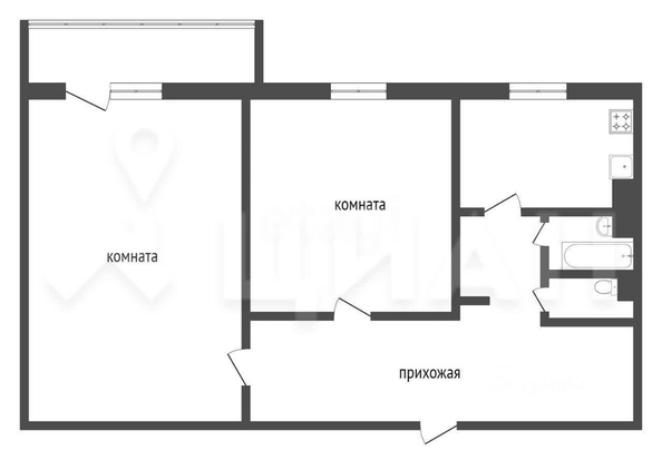 
  Продается 2-комн. квартира 47.5 м². Фото 6.
