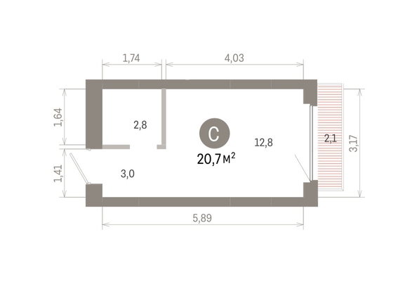 
  Продается студия 20.7 м², в ЖК Лебедевский квартал, д 1. Фото 1.