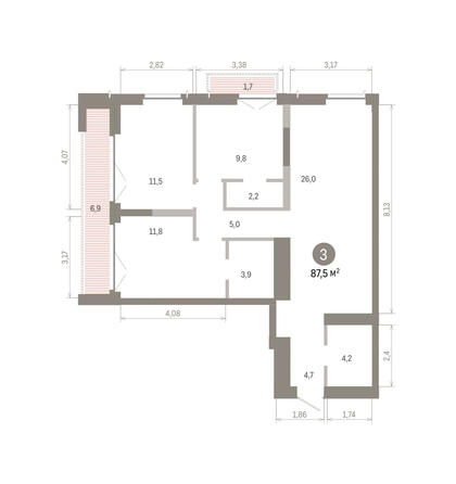 
  Продается 3-комн. квартира 87.49 м², в ЖК Европейский берег, дом 45. Фото 1.