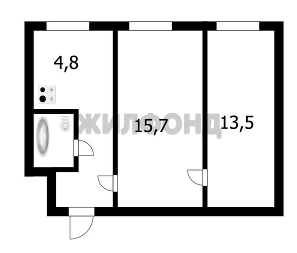 
  Продается 2-комн. квартира 39.5 м². Фото 9.