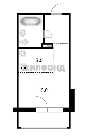 
  Продается студия 21.6 м², в ЖК На Фадеева, дом 5. Фото 8.