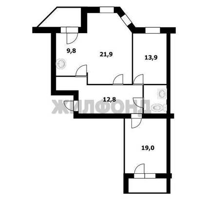 
  Продается 3-комн. квартира 83.6 м². Фото 33.
