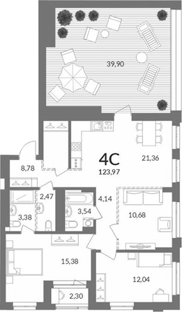 
  Продается 2-комн. квартира 81.77 м², в ЖК Горская Лагуна. Фото 1.