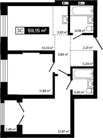 
  Продается 2-комн. квартира 56.67 м², в ЖК Платина. Фото 1.