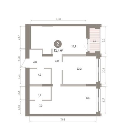 
  Продается 2-комн. квартира 71.36 м², в ЖК Европейский берег, дом 32. Фото 1.