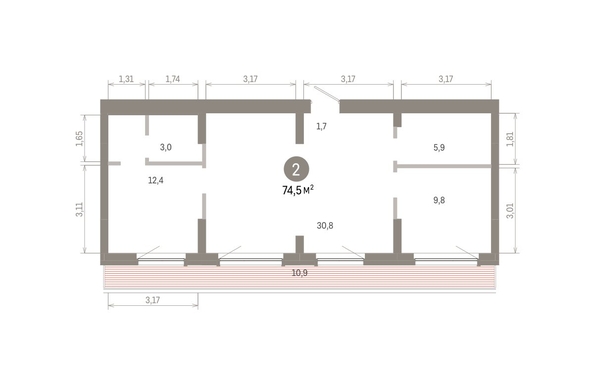 
  Продается 2-комн. квартира 74.5 м², в ЖК Лебедевский квартал, д 1. Фото 1.