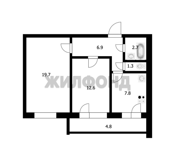 
  Продается 2-комн. квартира 53.4 м². Фото 16.
