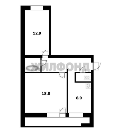 
  Продается 2-комн. квартира 51.9 м². Фото 8.