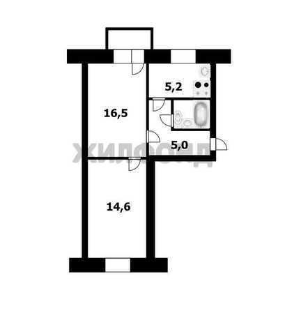 
  Продается 2-комн. квартира 44.2 м². Фото 14.