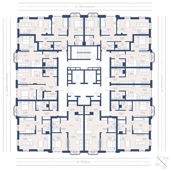
  Продается 1-комн. квартира 38.33 м², в ЖК Виларт, дом 2. Фото 2.
