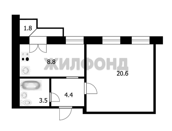 
  Продается 1-комн. квартира 37.3 м². Фото 11.