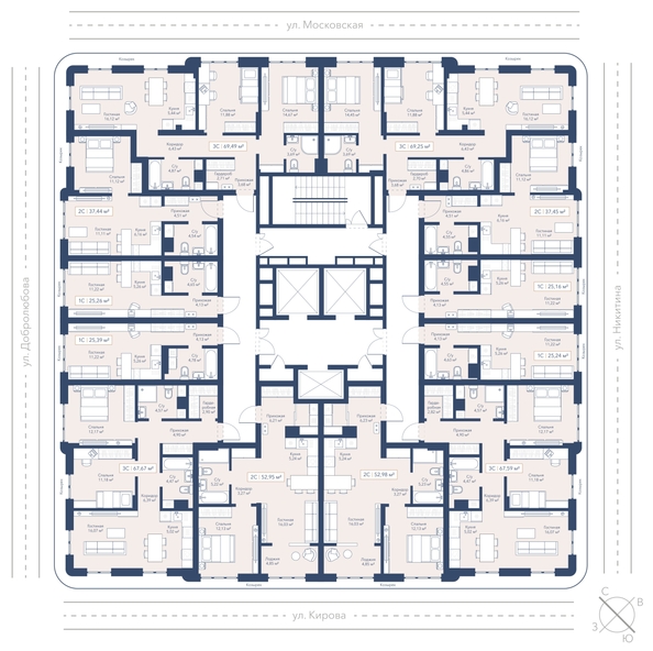 
  Продается 2-комн. квартира 67.59 м², в ЖК Виларт, дом 2. Фото 2.