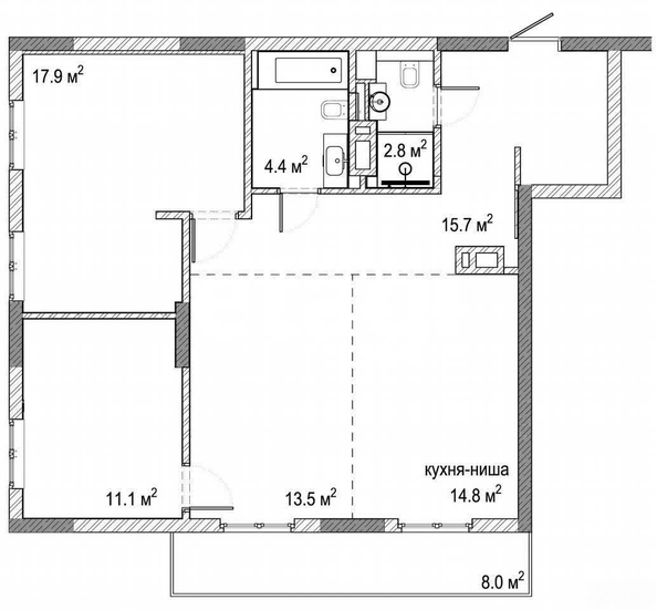 
  Продается 3-комн. квартира 79.6 м². Фото 23.