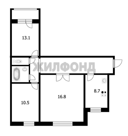 
  Продается 3-комн. квартира 62.3 м². Фото 2.
