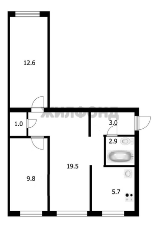 
  Продается 3-комн. квартира 54.5 м². Фото 11.