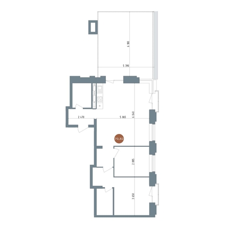 
  Продается 2-комн. квартира 83.7 м², в  1956 Кварталы Телецентра, 4. Фото 1.