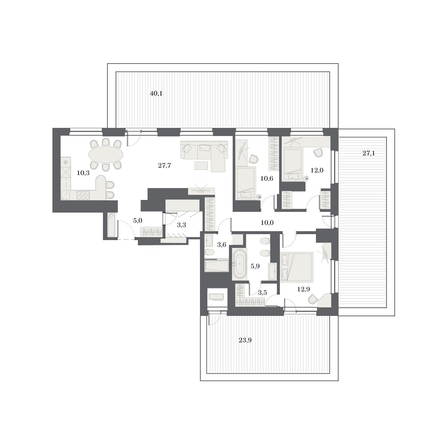 
  Продается 4-комн. квартира 135.75 м², в  Дом Нобель. Фото 1.