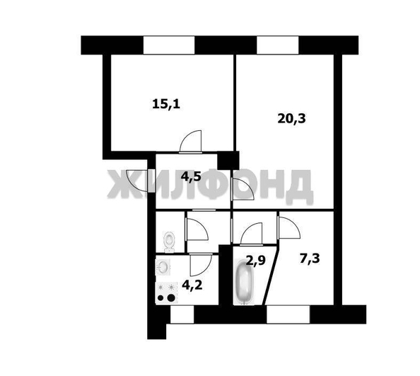 
  Продается 3-комн. квартира 59.2 м². Фото 15.