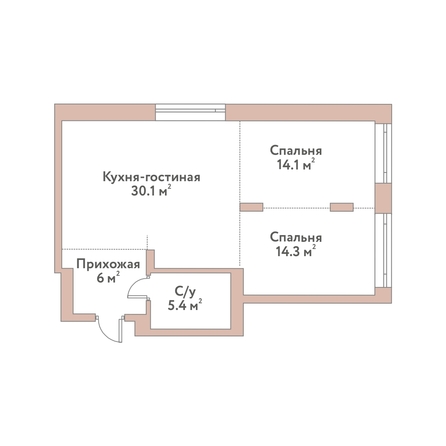 
  Продается 3-комн. квартира 69.9 м², в ЖК Флора и Фауна, 18а. Фото 1.