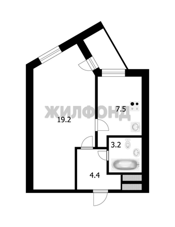 
  Продается 1-комн. квартира 34.3 м². Фото 19.
