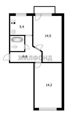 
  Продается 2-комн. квартира 42.8 м². Фото 14.