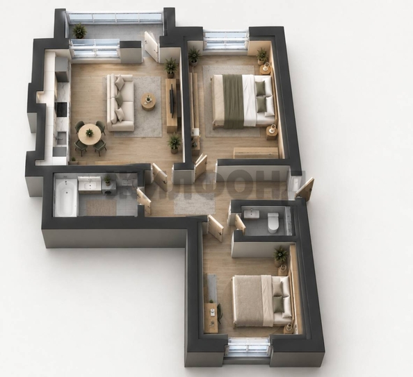 
  Продается 2-комн. квартира 60 м². Фото 20.