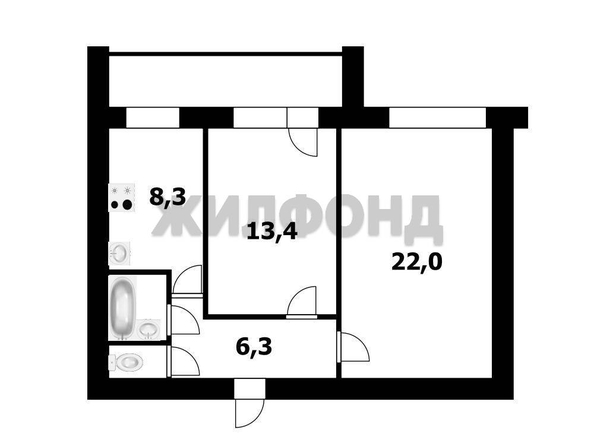 
  Продается 2-комн. квартира 53.5 м². Фото 11.