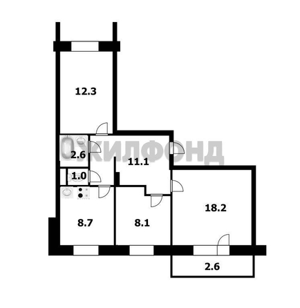 
  Продается 3-комн. квартира 65 м². Фото 16.