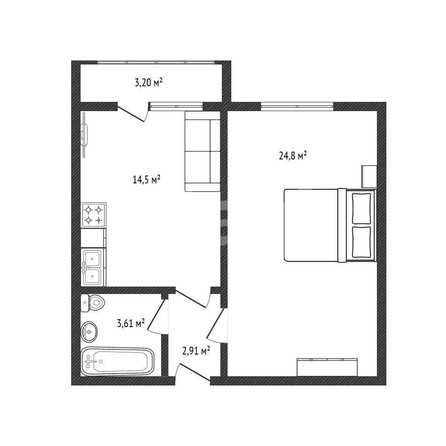 
  Продается 2-комн. квартира 49.1 м². Фото 3.