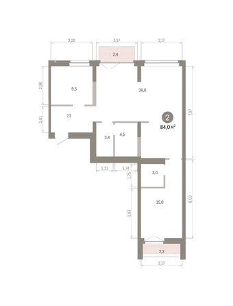 
  Продается 2-комн. квартира 84.6 м², в ЖК Европейский берег, дом 45. Фото 1.