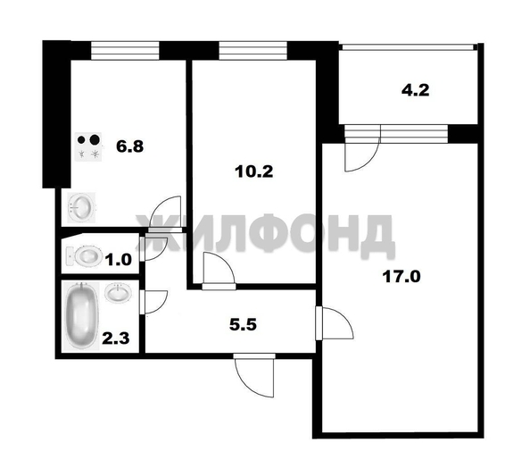 
  Продается 2-комн. квартира 45 м². Фото 11.