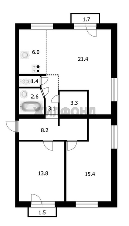 
  Продается 3-комн. квартира 75.2 м². Фото 26.