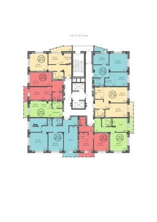 
   Продам 2-комнатную, 46.29 м², Red Fox (Ред Фокс) , дом 6/1

. Фото 2.