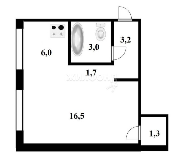 
   Продам 1-комнатную, 31.8 м², Римского-Корсакова ул, 10

. Фото 12.