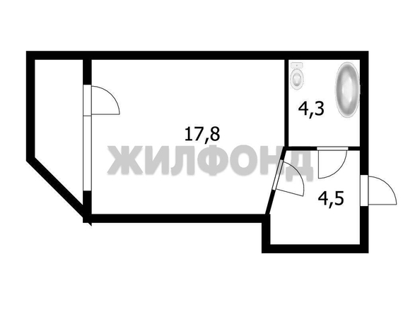 
   Продам студию, 26.6 м², Гоголя ул, 26

. Фото 11.