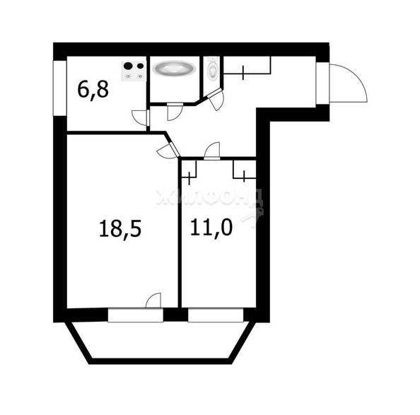 
   Продам 2-комнатную, 50.7 м², Широкая ул, 1

. Фото 34.