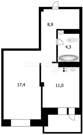 
   Продам 1-комнатную, 46.1 м², Междуреченская ул, 3

. Фото 32.