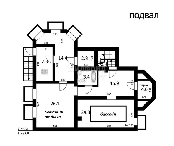 
   Продам дом, 426.8 м², Новосибирск

. Фото 54.